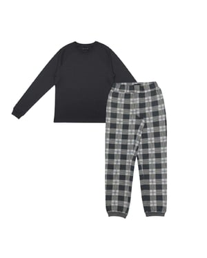 Howick Geruite lange pyjamaset voor heren (Houtskool)