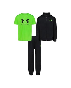 Under Armour Trainingspak voor kinderen/jongeren in Brawler-stijl (Zwart/Groen)
