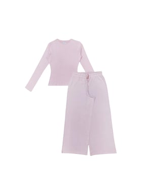 Linea Lichtgewicht pyjamaset van katoen voor dames (Roze)
