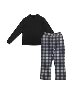 Howick Pyjamaset met ruitjesmotief voor heren (Houtskool)