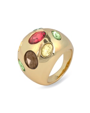 Luxenter ring afgewerkt in 18 karaats geel goud - Sirju