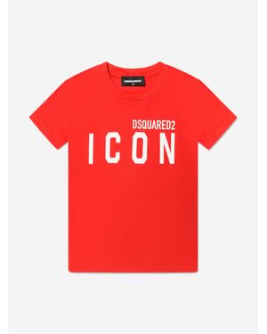 Dsquared2 Kids Icon T-shirt in Oranje