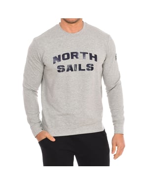 Heren sweatshirt met lange mouwen en ronde hals 9024170