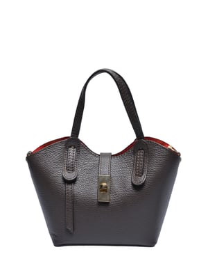 Anna Luchini Bordeauxrood Rundleer Tas