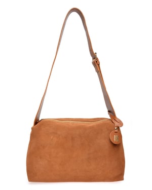 Anna Luchini Brown Rundleer Tas
