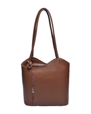 Anna Luchini Bordeauxrood Rundleer Tas
