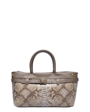 Isabella Rhea Beige Rundleer Tas