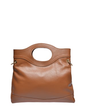 Anna Luchini Brown Rundleer Tas