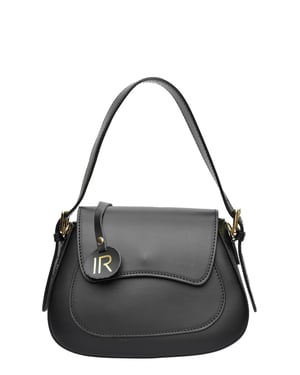 Isabella Rhea Zwart Rundleer Tas