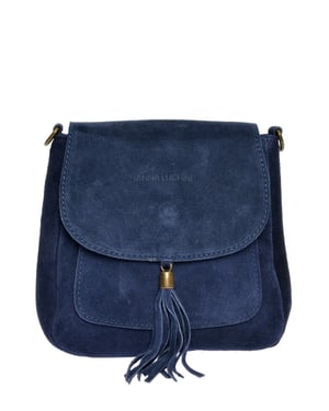 Anna Luchini Blauw Rundleer Tas