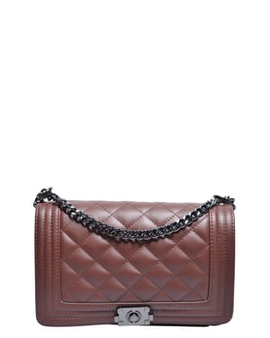 Anna Luchini Bordeauxrood Rundleer Tas
