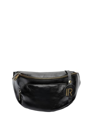 Isabella Rhea Zwart Rundleer Tas