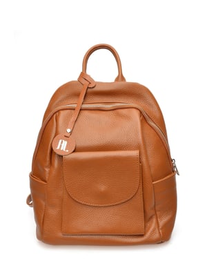 Anna Luchini Brown Rundleer Tas