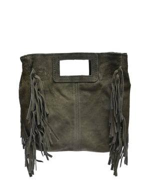 Anna Luchini Khaki Rundleer Tas
