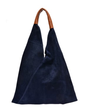 Anna Luchini Blauw Rundleer Tas