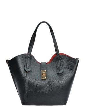 Isabella Rhea Zwart Rundleer Tas