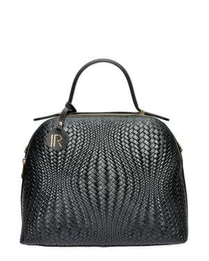Isabella Rhea Zwart Rundleer Tas