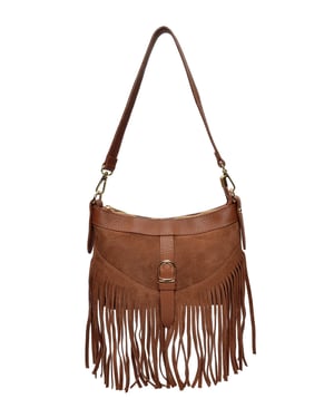 Anna Luchini Brown Rundleer Tas