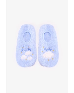 Dream Big Pantoffelsokken met wolkenpatroon