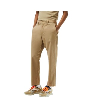 Lacoste Katoenen stretch-chino's voor heren (Bruin)