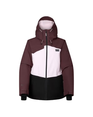 Dare 2B Ski-jas voor dames met blokprint (Huckleberry/Pink Haze)
