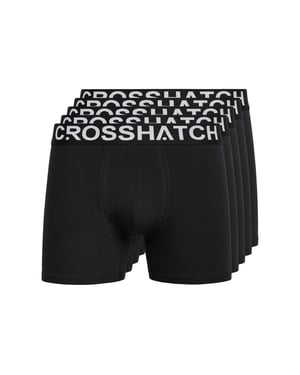 Crosshatch Heren Astral Boxershorts (Set van 5) (Zwart)