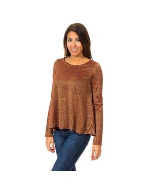 Sweater met ronde hals en lange mouwen voor dames 10DML0483