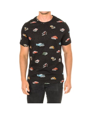 Heren-T-shirt met korte mouwen en ronde hals JFTD09-RETROCAR-MULTICOLOR