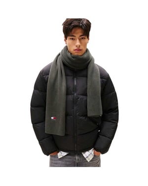 Tommy Jeans Unisex geribbelde sjaal voor volwassenen (Tinnen)