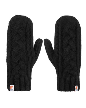 SoulCal Unisex-wanten voor volwassenen met kabelpatroon (Zwart)