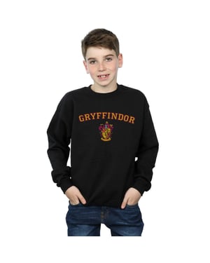 Harry Potter Jongens Gryffindor Crest Sweatshirt (Zwart)
