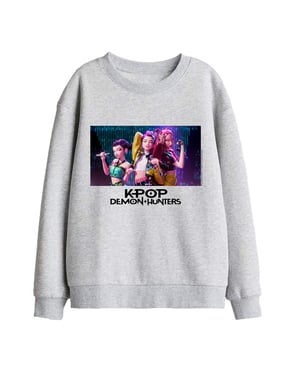 K-Pop Demon Hunters Huntrix-groeps-sweatshirt voor kinderen (Athletic Heather Heather)