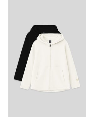 2-pack sweatshirts met capuchon en rits