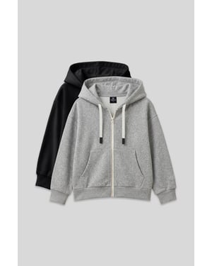 2-pack hooded sweatshirts met rits