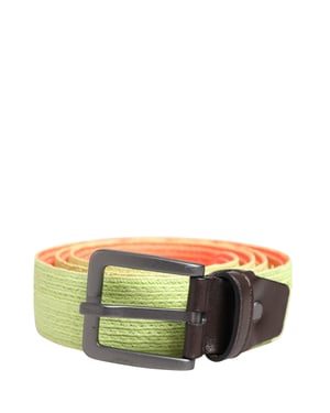 Malo Groen Oranje Gevlochten Metalen Gesp Taille Riem