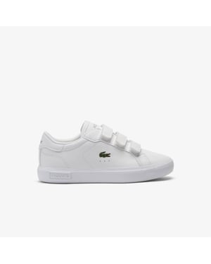 Lacoste Powercourt Trainers voor kinderen (Wit)