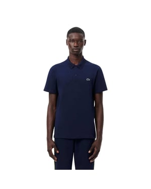Lacoste Herenpolo met logo op de borst, reguliere pasvorm (Marine)