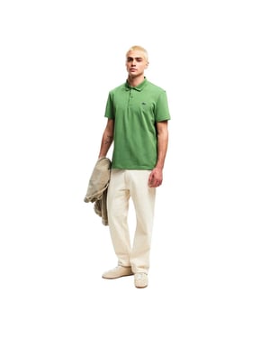 Lacoste Herenpolo met logo op de borst, reguliere pasvorm (Groen)