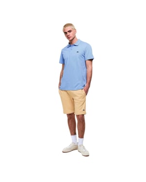 Lacoste Herenpolo met logo op de borst, reguliere pasvorm (Blauw)