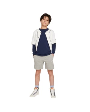 Nike Jongensshort met logo (Grijs/Zwart)