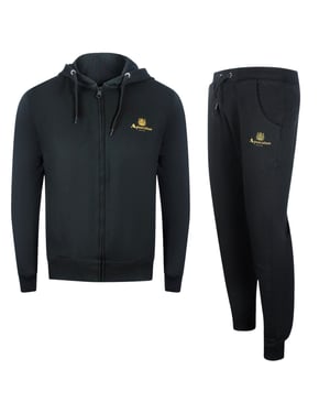 Aquascutum Zwarte Hoodie Met Rits En Trainingsbroekset
