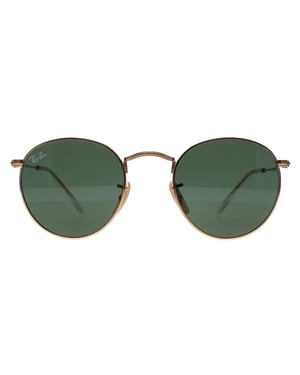Ray-ban round unisex gouden groene zonnebril rb3447 ronde metaal