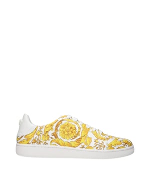 Versace Witte Leren Sneakers