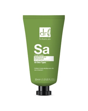 Dr. Botanicals Exfoliant met salicylzuur, koffie, walnoot en vitamine E (30 ml) tegen veroudering.