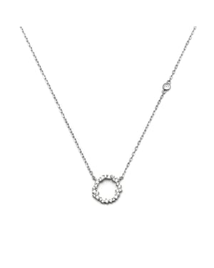 Luxenter Sterling zilveren 925 ketting met gerhodineerde briljant zirkonia - Thilak