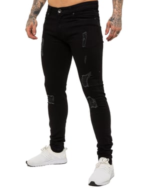 Enzo | Skinny gescheurde jeans voor heren