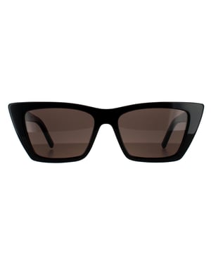 Saint Laurent Cat Eye Dames Zwart Grijze Zonnebril