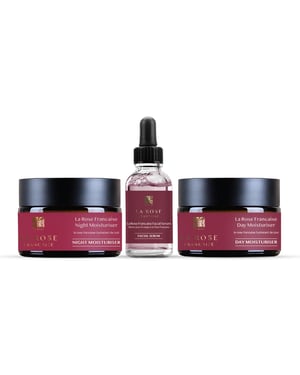 Dr. Botanicals La Rose Francaise Anti-Ageing Dagcrème, Nachtcrème en Gezichtsserum