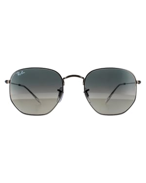 Ray-Ban zonnebril zeshoekige RB3548N 004/71 Gunmetal Dark Gray Gradiënt