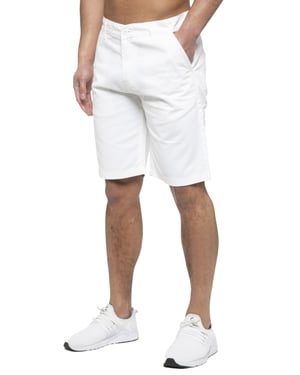 Enzo | Heren Chino Korte Broek In Wit